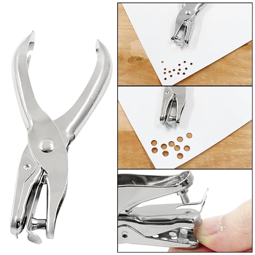 2Pcs Small Mini Metal Hole Punchers, 1/8” & 1/4” Tiny Circle Shaped Hole - Image 4