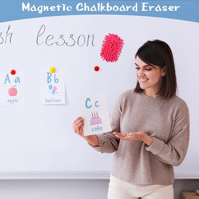 Epakh 4 Pieces Dry Erase Erasers Magnetic Whiteboard Eraser Washable Microfiber - Image 4