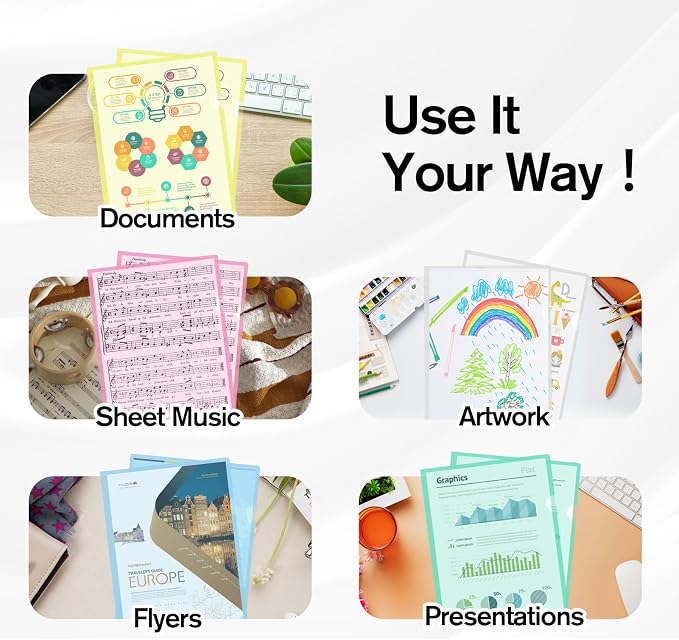 KTRIO Clear Plastic Folders Project Pockets - Image 8