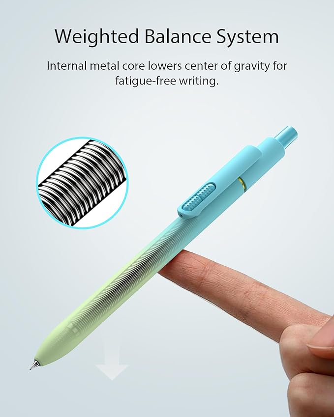 Hiacry 8 Pcs Gel Pens, Quick-Dry Black Ink-0.7 MM Fine Point Fidget Pens | - Image 3