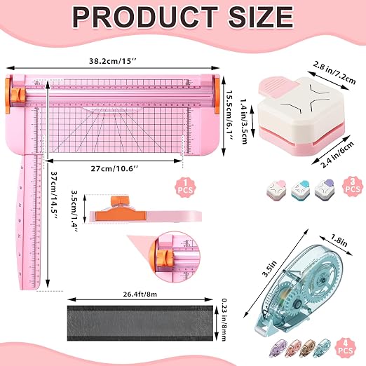 Jetec Scrapbook Supplies Kit, 4 Double-Sided Tapes - Image 3