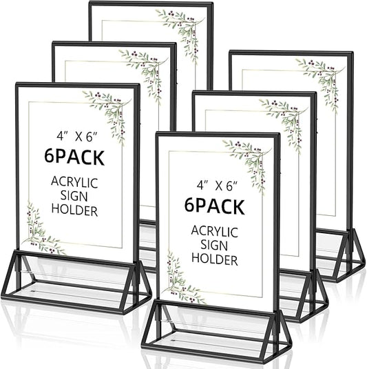 PPH-Sisy Acrylic Sign Holder 4x6 Display Stand, Acrylic Frames by PPH-SisyPurchaseNow