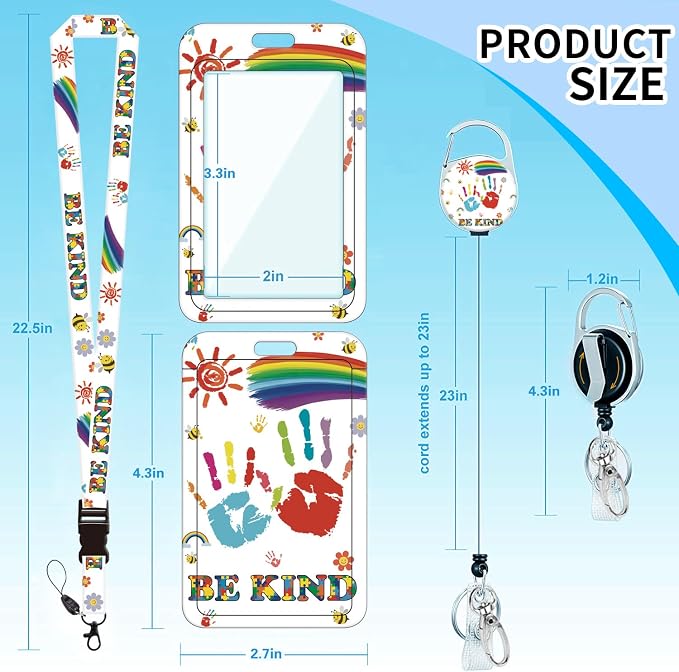 BILLTEFUL Badge Lanyard and ID Badge Holder, Retractable Badge Reels - Image 2