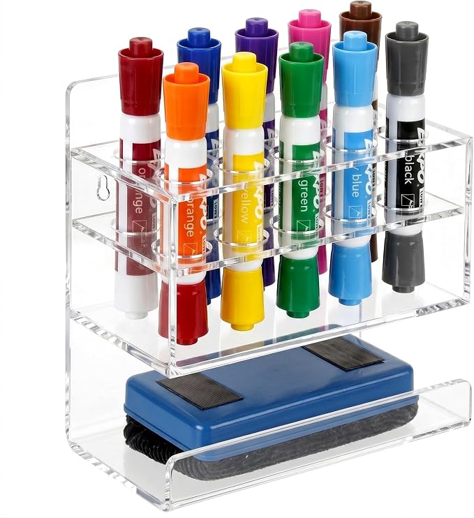 MyGift Dry Erase Marker Holder 10 Slots Whiteboard Marker Holder by MyGiftHome