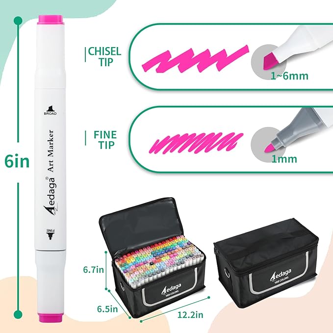 168 Colors Alcohol Markers with Free App, Dual Tip Art Markers with Kickstand Case for Artists Adults and Kids. Alcohol Based Marker for Coloring Painting Sketching and Drawing, Great Gift-DeskLoop Office