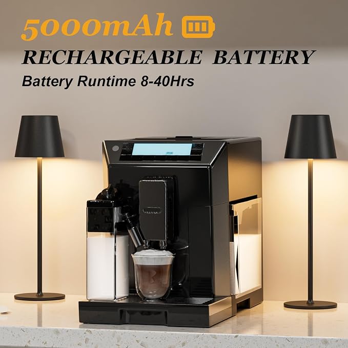 Kakanuo Cordless Table Lamp Rechargeable Black - Image 3