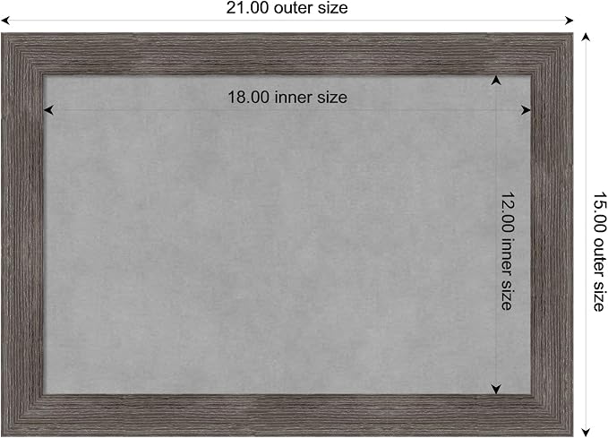 Amanti Art Grey Framed Magnetic Board 15x21 Small Vision Board - Image 4