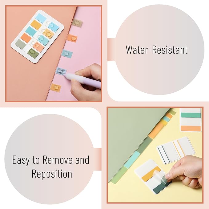 Mr. Pen- Sticky Index Tabs, 500 Pcs, 21 Sets, Colorful Sticky Tabs for Notebooks, Page Markers, Page Tabs for Binders, Page Tabs Sticky Tabs for Books, Notebook Tabs, Book Sticky Tabs for Notebooks-DeskLoop Office