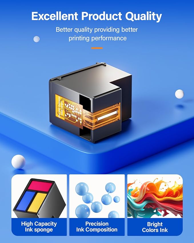 61XL Ink Cartridge High-Yield Combo Pack Replacement for HP 61XL 61 Ink DeskJet 1000 1010 1050 1510 1512 2050 2510 2540 3000 3050 3510 Envy 4500 5530 4502 OfficeJet 2620 4630 4635 Printer Black Color-DeskLoop Office