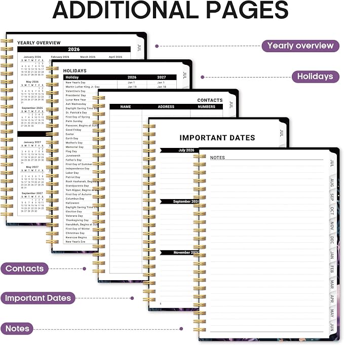 Planner 2026-2027, Academic Monthly and Weekly Calendar Planner - Image 5