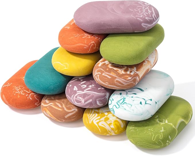 Mr. Pen- Marble Pencil Erasers, 12 Pack, Art Sketching, Clean Smudge-Free by MrPen