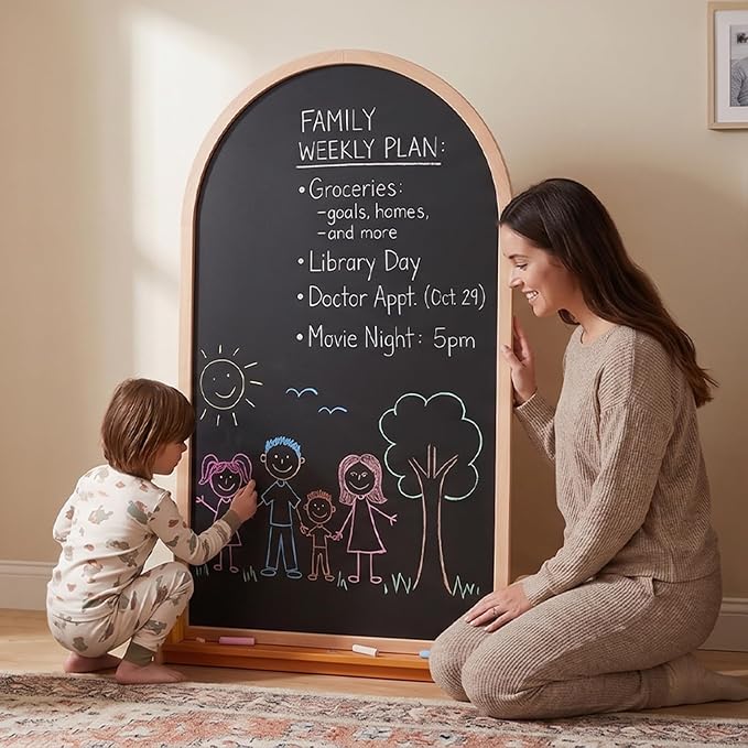 Tiny Land Kids Easel – Large 22"x40.5" Writing Area Double-Sided Magnetic - Image 9