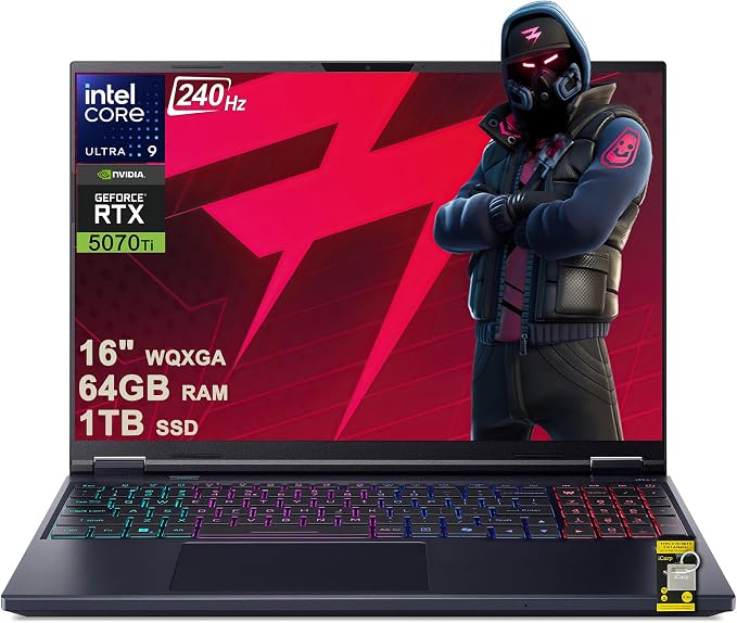 Acer Predator Helios Neo 16 AI Gaming Laptop 16" 2560x1600 IPS 240Hz Intel by Unknown