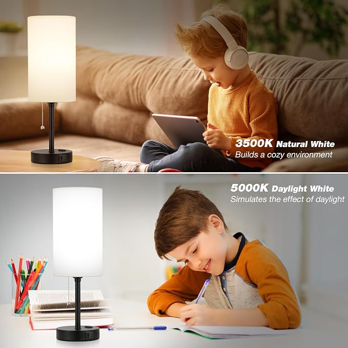 Dicoool 17Inch Tall Bedroom Lamps - Image 6