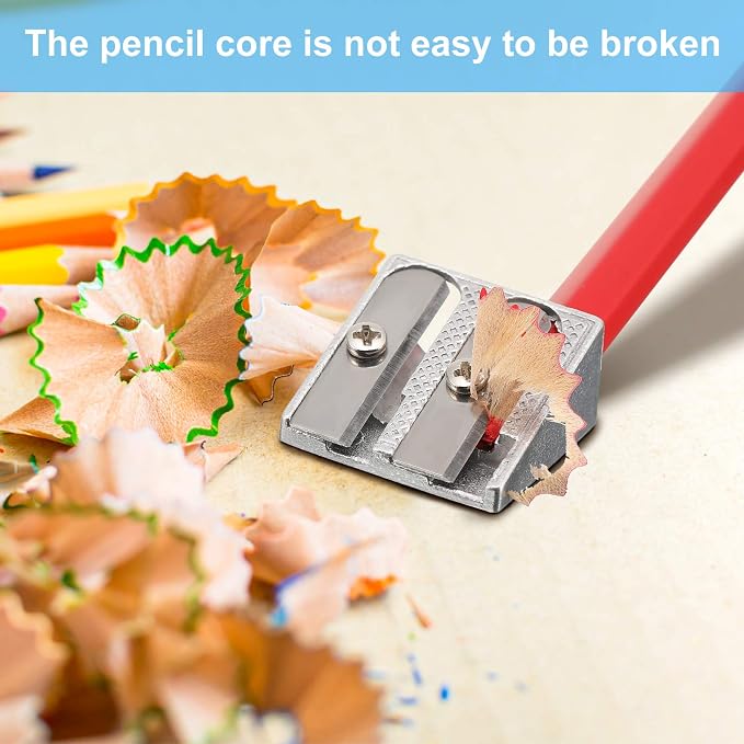 84 Pack Metal Pencil Sharpeners Bulk 2 Hole Dual Size Standard & Jumbo Aluminum - Image 6
