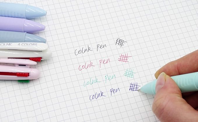 COLNK Multicolor Ballpoint Pen 0.5, 4-in-1 Colored Pens Fine Point, Ballpoint - Image 7