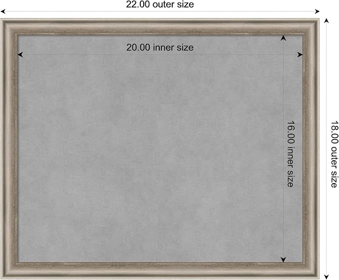 Amanti Art Silver Framed Magnetic Board 18x22 Small Vision Board - Image 4