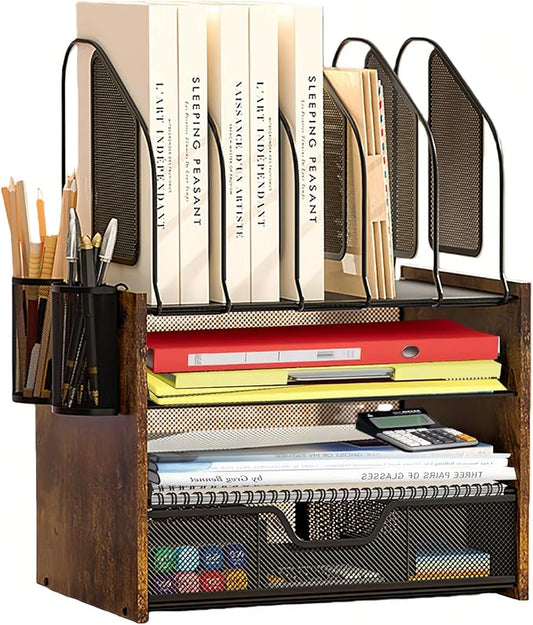 Boershun Wood Desk Organizer by BOERSHUN