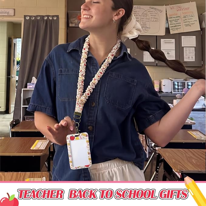 Gilprop 1 Pcs Scrunchie Teacher Lanyards - Image 7