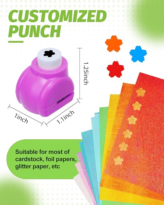 UCEC 10PCS Flower Hole Punch for Kids, Paper Punch Shapes for Crafting - Image 4