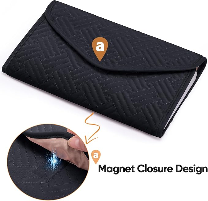 Fabric Bill Organizer with Pockets 10x6 Receipt Organizer - Image 2
