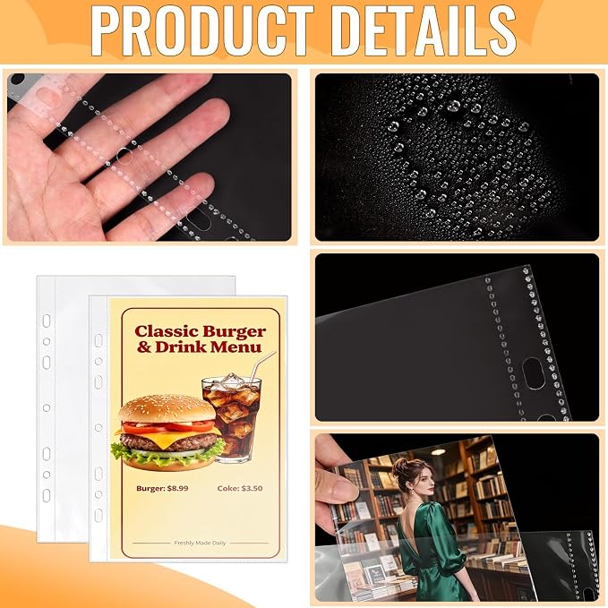 VOKOY 25 Pack 5.5x8.5 Inch Sheet Protectors - Image 3