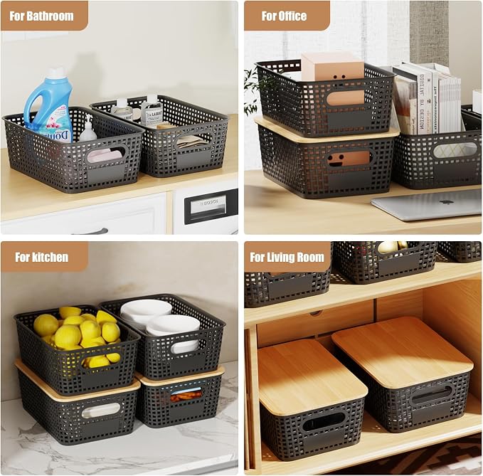 8 Pcs Plastic Storage Bins - Image 7