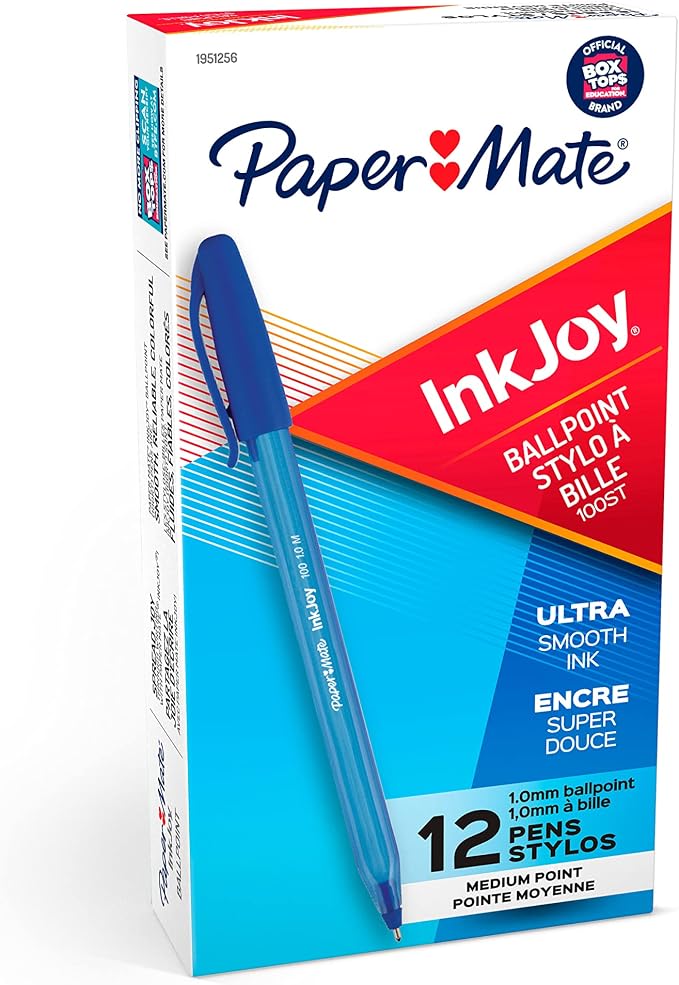 Paper Mate InkJoy 100ST Ballpoint Pens, Medium Point, Box of 12 by Unknown