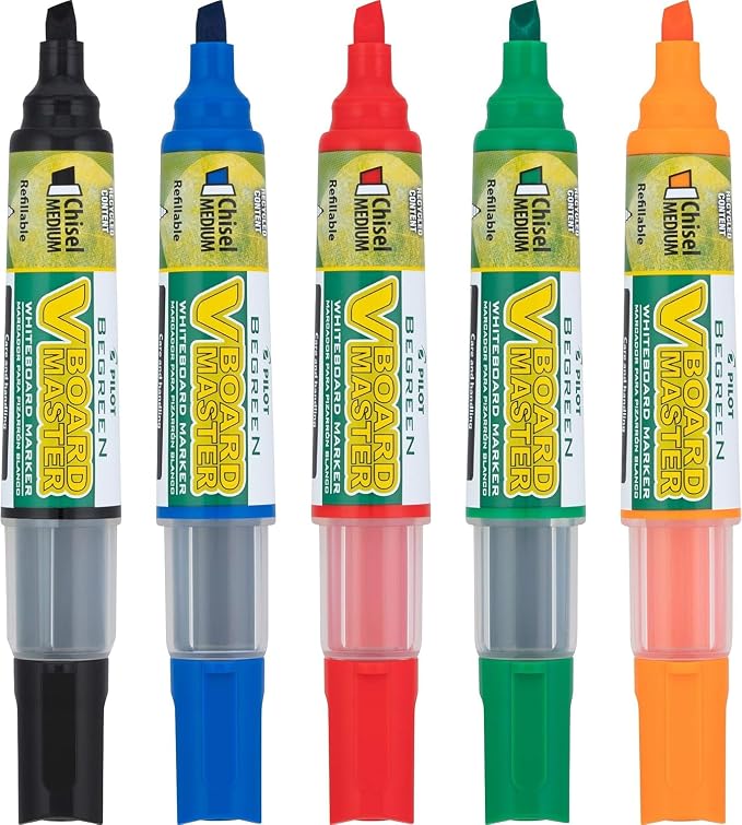 Pilot V Board Master Refillable Dry-Erase Markers, Medium Chisel Tip - Image 2