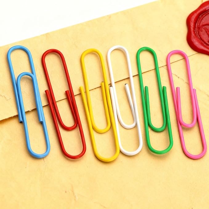 Paper Clips 100 Pcs 2 Inch Large Colorful Paperclips - Image 3