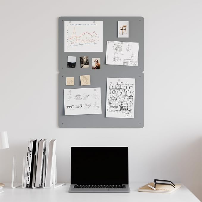 2 Pack Magnetic Board for Wall, 17.5" x 11.4" Magnet Bulletin Memo Board - Image 5