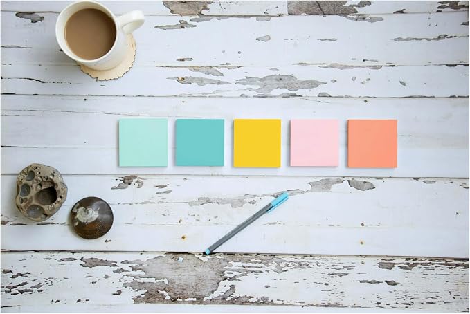 Post-it Notes, 3 x 3 in, Beachside Café Collection, 4 Pads | School Supplies - Image 13