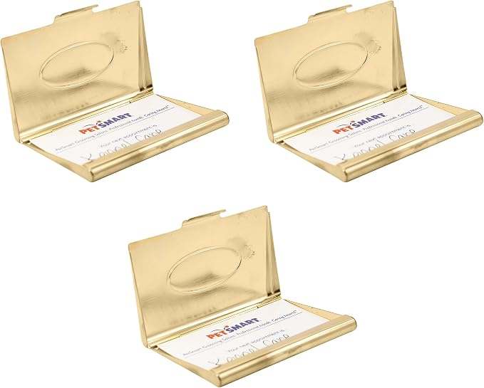 Stephanie Imports Set of 3 Slim & Minimalist Metal Business Card Holder Unisex - Image 3