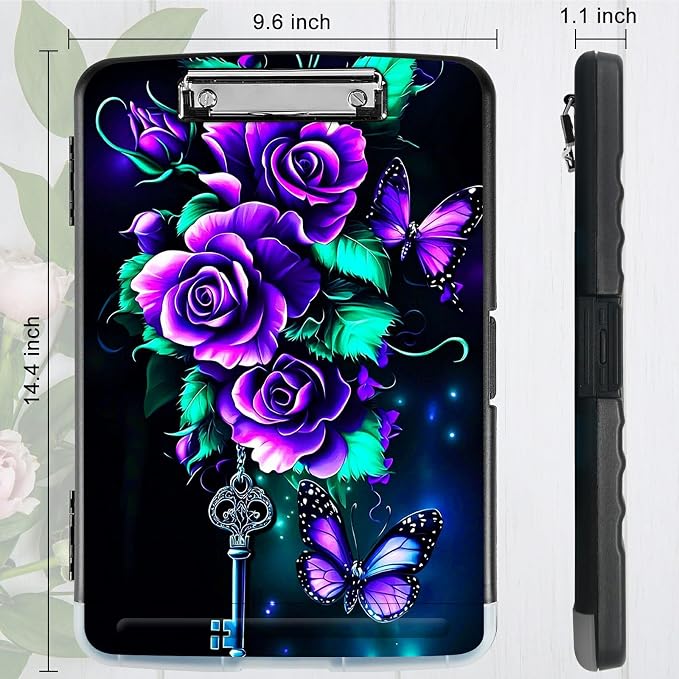 Purple Roses 02 A4 Clipboard - Image 3
