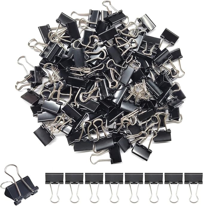Ykimok 240Pcs Mini Binder Clips, 5/8 inch, Paper Clamps Small Size - Image 2