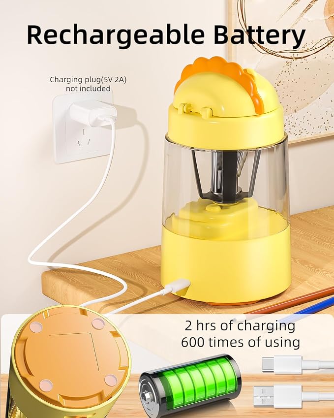 ZMOL Electric Pencil Sharpeners, Lion Pencil Sharpener - Image 5