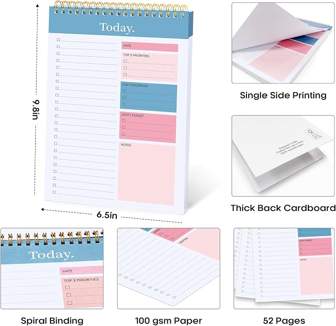 Taja 6 Pack of To Do List Notepad - Image 6
