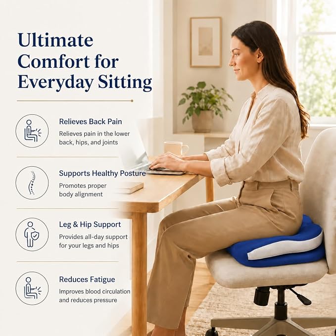Memory Foam Seat Car Computer Desk Chair Cushion，Cushion - Image 6