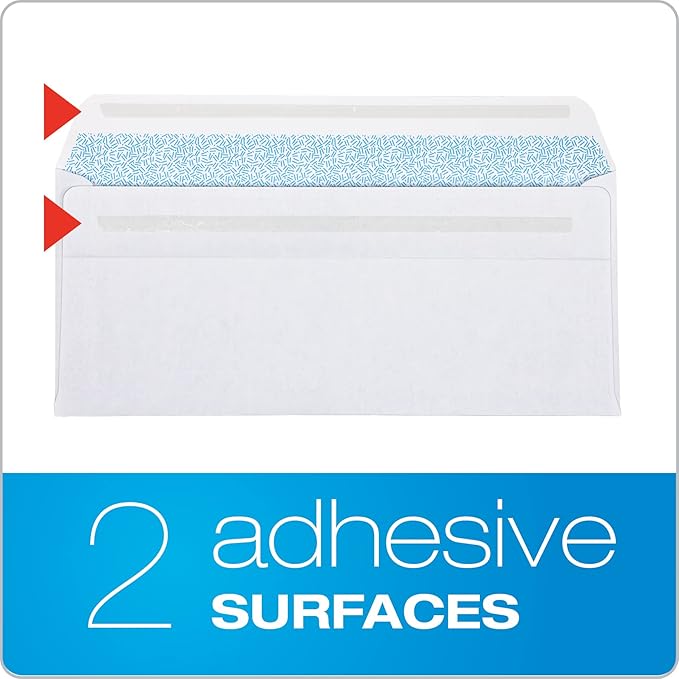Columbian #8-5/8 Security Envelopes, 500 Pack, Double Window Self Seal Envelopes - Image 4