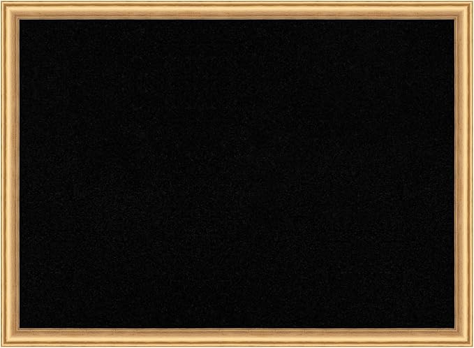 Amanti Art Black Cork Board for Wall, 22x30 Vision Board with Gold Wood Frame, Medium Corkboard Office Decor for Home Organization, Casual Corkboard Pinboard to display items for home organization-DeskLoop Office