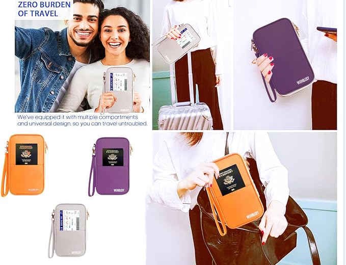 Multifunctional, RFID Family Passport Holder, Travel Wallet Travel Document - Image 7