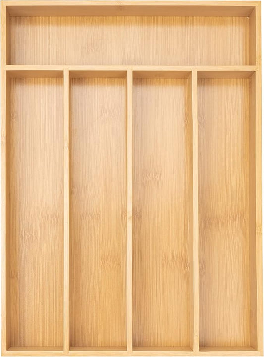 Besilord Silverware Organizer Kitchen Drawer Organizer Utensil Organizer Bamboo by Besilord