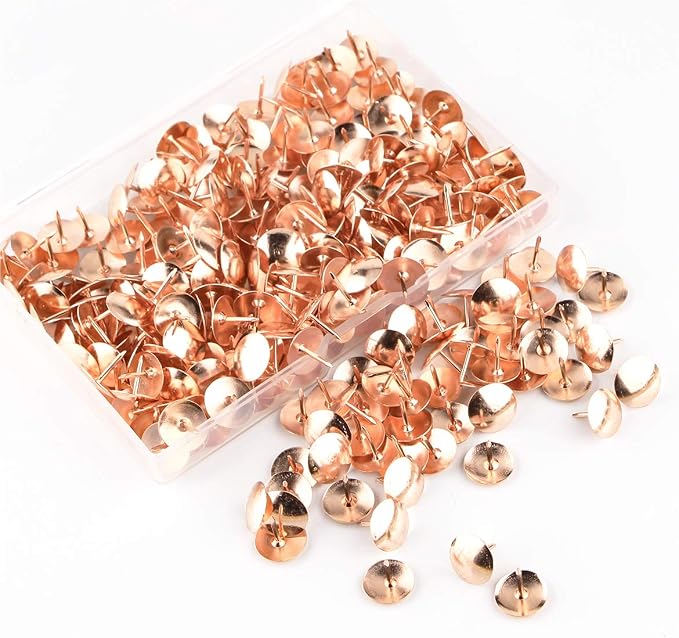 Thumb Tacks 500-count, 3/8-inch Rosegold Roundness Push Pins Office Tacks - Image 3