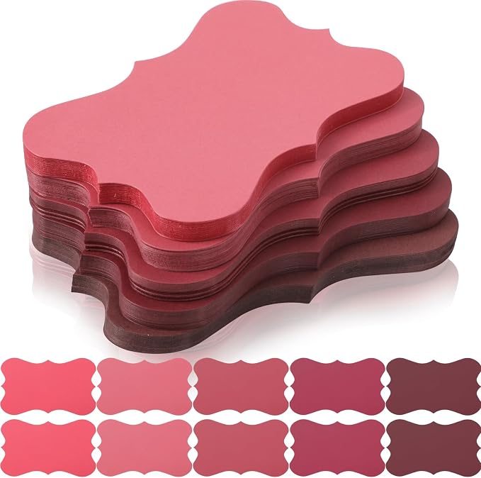 150 Pack Red Blank Index Cards 3x5 Colored Notecards by SMAODSGN