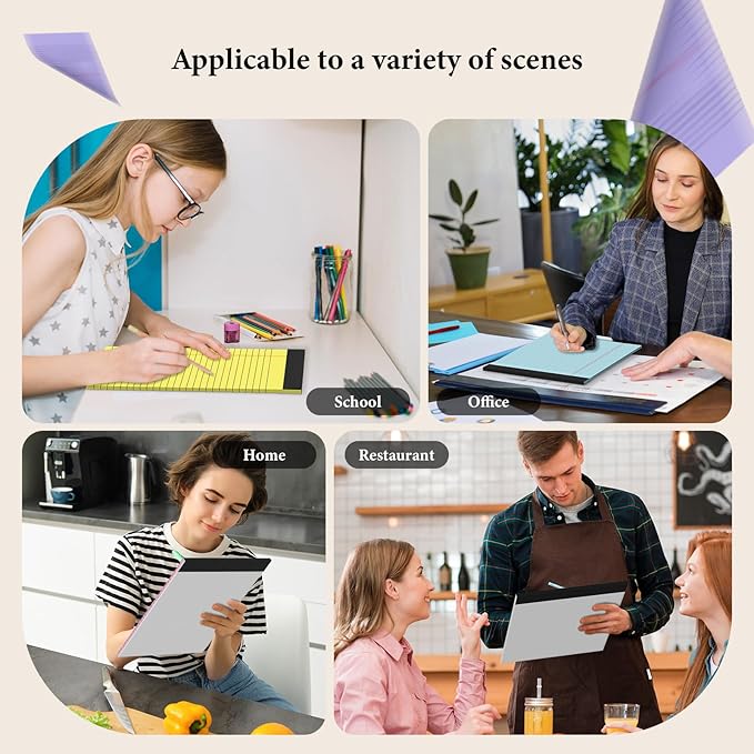 6 Pack Legal Pads 8.5 x 11 Colored Note Pads 8.5 x 11 Pink Notepad Perforated Writing Pads 8.5 x 11 Lined Paper Pads of Paper Wide Ruled 30 Sheets Notebook To Do List for School, Office, Home-DeskLoop Office