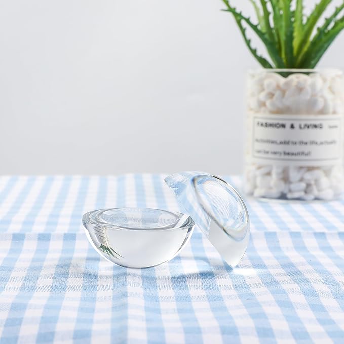 4pcs 2.4inch Crystal Dome Magnifying Paperweight, Reading Magnifier Glass Paper - Image 4