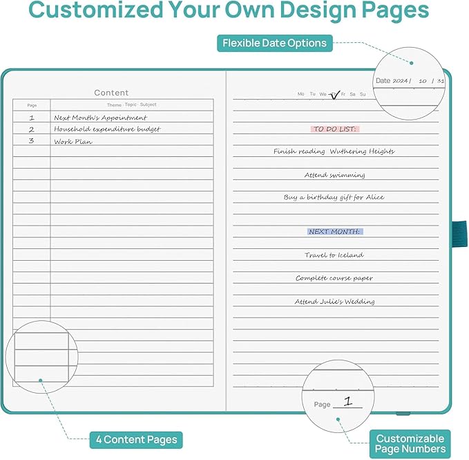 8 Pack Lined Journal Notebooks for Work, Travel, College, (A5 Size 100 GSM Thick Paper) - Classic Ruled, Hardcover Notepad for Writing 160 Pages, 5.5 x 8.3 inch - Multipack 8 Colors-DeskLoop Office