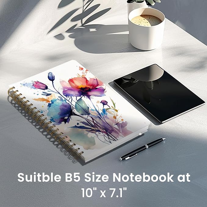 Lined Spiral Notebook Journal for Work, 300 Pages Thick B5 College Ruled - Image 6