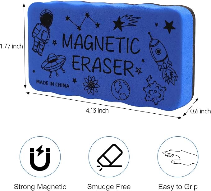 Dry Erase Eraser, Magnetic Whiteboard Eraser 8 Pack White Board Erasers - Image 2