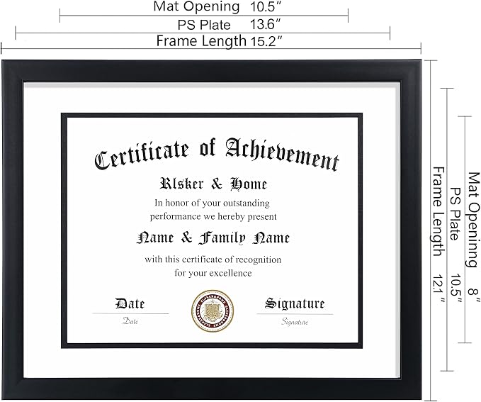 ELSKER&HOME 8.5x11 Diploma Frame Black - Image 4